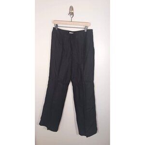 Vintage Talbots Irish Linen Coastal Black Lined Pants Women's Size 12‎